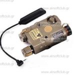 PEQ-15 With Red Laser White LED Illuminator Tan